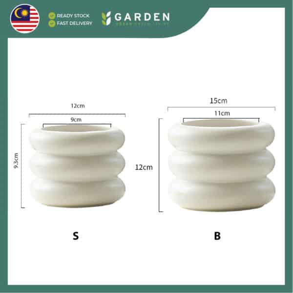 Ceramic shopee JW00732.12-09 【Nordic Minimalist】European Modern Minimalist Creative Ceramic Flower Pot 【北欧极简】欧式现代简约创意陶瓷花盆 JW00732