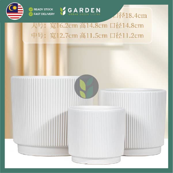 Ceramic shopee JW7450000-09 【Nordic Minimalist】European Modern Minimalist Creative Ceramic Flower Pot 【北欧极简】欧式现代简约创意陶瓷花盆 JW7450000