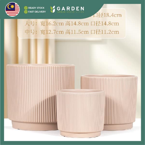 Ceramic shopee JW7450000-10 【Nordic Minimalist】European Modern Minimalist Creative Ceramic Flower Pot 【北欧极简】欧式现代简约创意陶瓷花盆 JW7450000