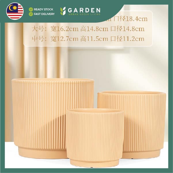 Ceramic shopee JW7450000-11 【Nordic Minimalist】European Modern Minimalist Creative Ceramic Flower Pot 【北欧极简】欧式现代简约创意陶瓷花盆 JW7450000