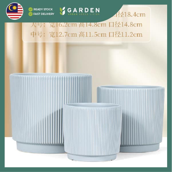 Ceramic shopee JW7450000-12 【Nordic Minimalist】European Modern Minimalist Creative Ceramic Flower Pot 【北欧极简】欧式现代简约创意陶瓷花盆 JW7450000