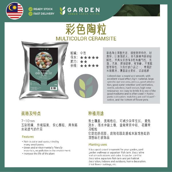 Potting Media 松鳞 Pine Bark 彩色陶粒 Multicolor Ceramsite Red Lava Rock 火山岩 Vermiculite 蛭石 浮石 Pumice 珍珠岩 Perlite 赤玉土 Akadama