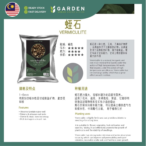 Potting Media 松鳞 Pine Bark 彩色陶粒 Multicolor Ceramsite Red Lava Rock 火山岩 Vermiculite 蛭石 浮石 Pumice 珍珠岩 Perlite 赤玉土 Akadama