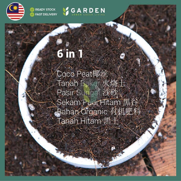 Soil-02 Yewfex 12kg (28L) Organic Soil 6 in 1 Plant Vegetable Soil Compost Fertilizer 6合1天然有机土 蔬菜花卉通用营养土