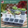 Yewfex 6 Holes Seedling Tray Succulent Cactus Plastic Plant Nursery Pot Grow Starter Propagation ewfex 6孔加厚育苗盆 多肉仙人掌叶插育苗盘 塑料发芽穴盘 种苗营养钵 扦插穴盆