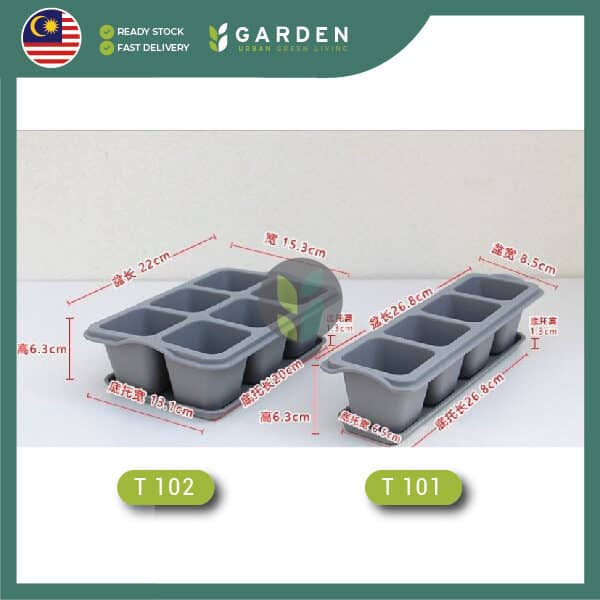 Yewfex 6 Holes Seedling Tray Succulent Cactus Plastic Plant Nursery Pot Grow Starter Propagation ewfex 6孔加厚育苗盆 多肉仙人掌叶插育苗盘 塑料发芽穴盘 种苗营养钵 扦插穴盆