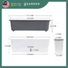17 Inch Rectangle Self Watering Pot | 17寸长方形自吸水花盆