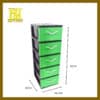 4014-05BK 5 Tier A4 Drawer – Rattan Face