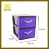4014-02BK 2Tier A4 Drawer – Rattan Face