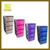 4014-04BK 4Tier A4 Drawer - Rattan Face