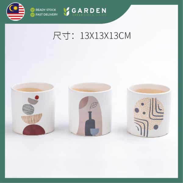 【Nordic Minimalist】European Modern Minimalist Creative Ceramic Flower Pot 【北欧极简】欧式现代简约创意陶瓷花盆 866-3