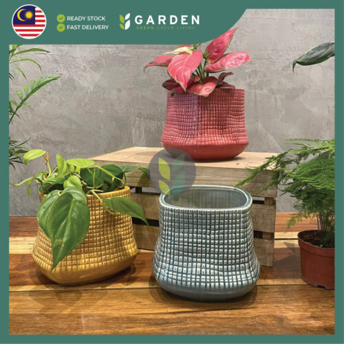 Ceramic shopee-01 【Nordic Minimalist】European Modern Minimalist Creative Ceramic Flower Pot 【北欧极简】欧式现代简约创意陶瓷花盆 GF319-63