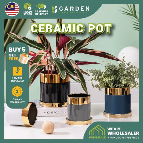【Nordic Minimalist】European Modern Minimalist Creative Ceramic Flower Pot 【北欧极简】欧式现代简约创意陶瓷花盆 866-J