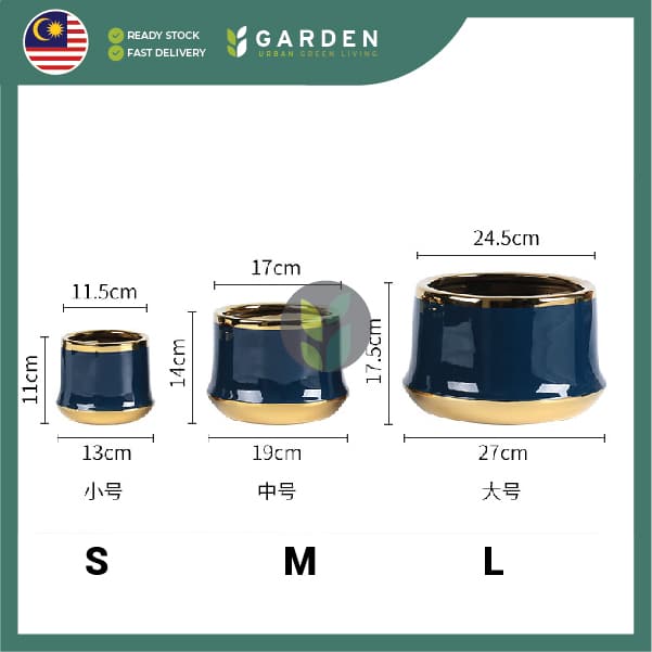 Ceramic shopee 891-09 【Nordic Minimalist】European Modern Minimalist Creative Ceramic Flower Pot 【北欧极简】欧式现代简约创意陶瓷花盆 891