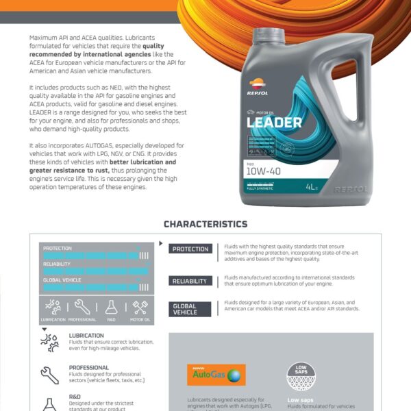 Repsol Leader C2C3 5W30 API SN/CF (4L)