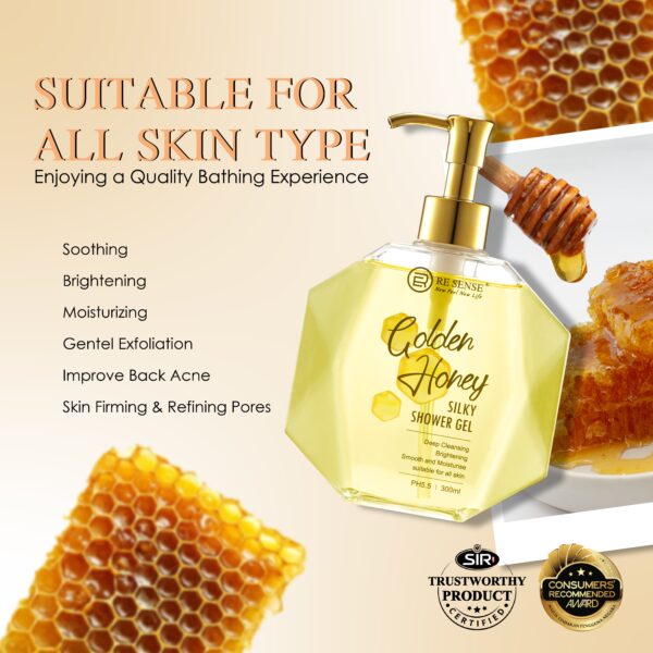 RE SENSE®️Golden Honey Silky Shower Gel (300ml)