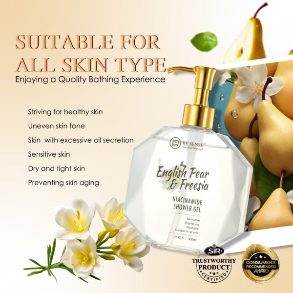 RE SENSE®️English Pear & Freesia Niacinamide Shower Gel (300ml)