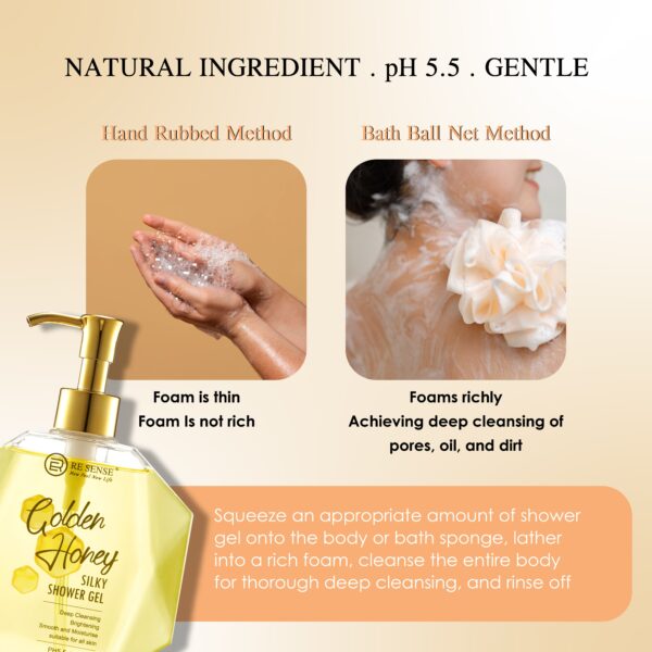 RE SENSE®️Golden Honey Silky Shower Gel (300ml)