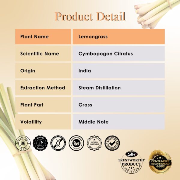 RE SENSE®Lemongrass Essential Oil (10ml)