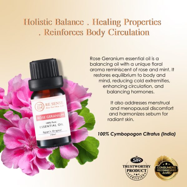 RE SENSE®Rose Geranium Essential Oil (10ml)