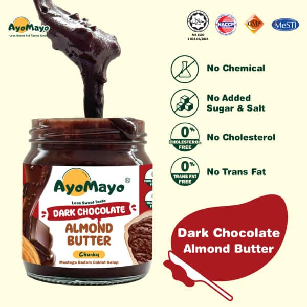 Product Display_Web-DarkC-C AYOMAYO Dark Chocolate Almond Butter (90G/180G)