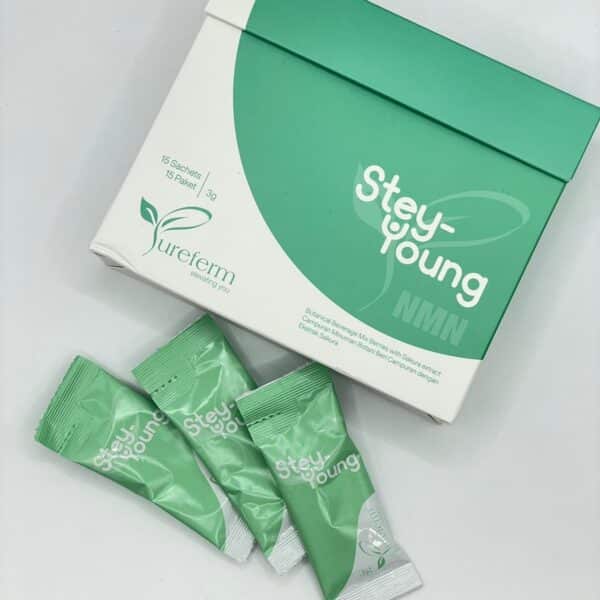 PureFerm SteyYoung NMN (15 Sachets) | Supports Anti-aging | Promotes youthful Skin | Protect Eyes | DNA repair