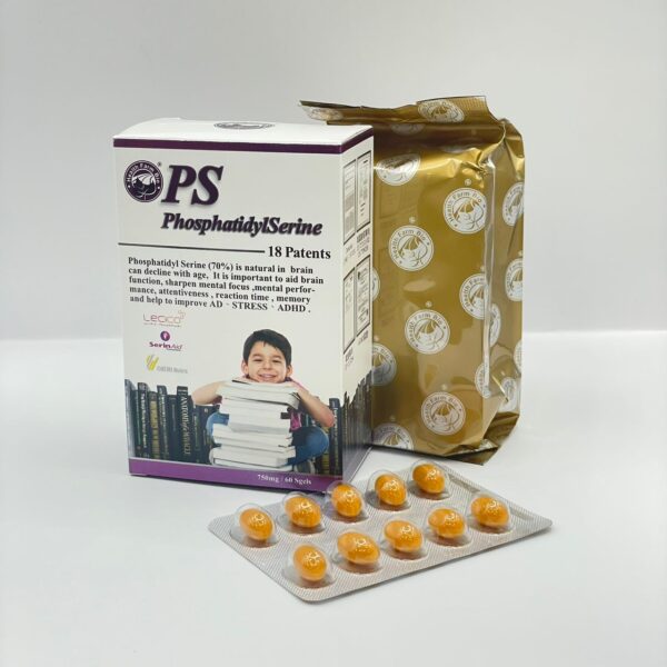 PS Phosphatidylserine (60 Capsules/Box) Brain booster 複方膠囊｜改善过动 提升記憶力 專注力 學習力｜學生 上班族 銀髮族 適用｜預防健忘 阿茲海默症保健配方