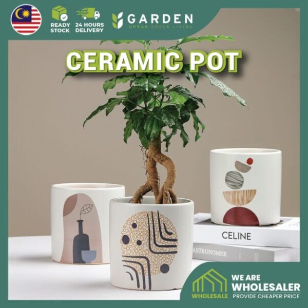 【Nordic Minimalist】European Modern Minimalist Creative Ceramic Flower Pot 【北欧极简】欧式现代简约创意陶瓷花盆 866-3