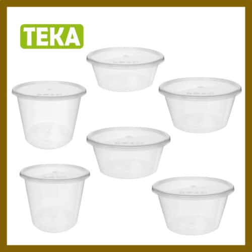 Teka R30/R25/R20/R16/R12/R10 Round Container With Lid 50 Sets