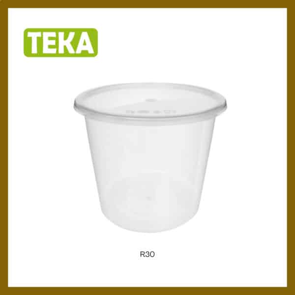 Teka R30/R25/R20/R16/R12/R10 Round Container With Lid 50 Sets