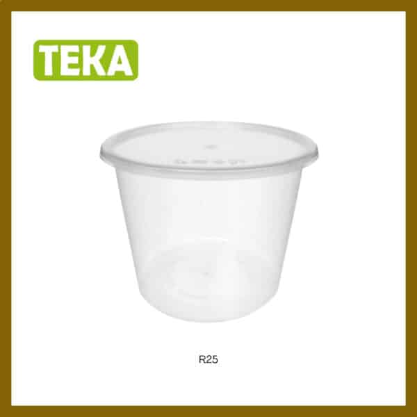Teka R30/R25/R20/R16/R12/R10 Round Container With Lid 50 Sets
