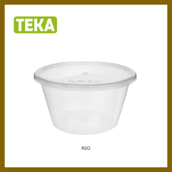 Teka R30/R25/R20/R16/R12/R10 Round Container With Lid 50 Sets