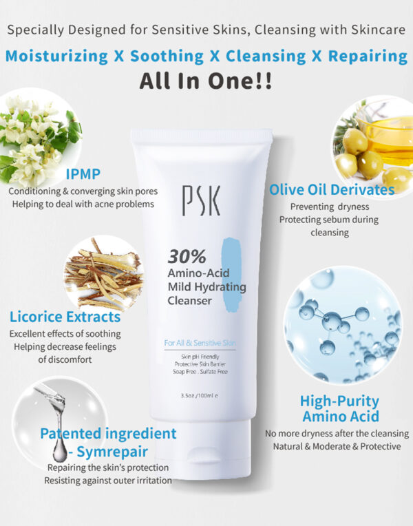 ~ai-8e3c0158-08be-43e2-a562-243e46bed5fe_ PSK Skincare & Makeup| 30% Amino-Acid Mild Hydrating Cleanser| Hydrating Cleanser 100ml