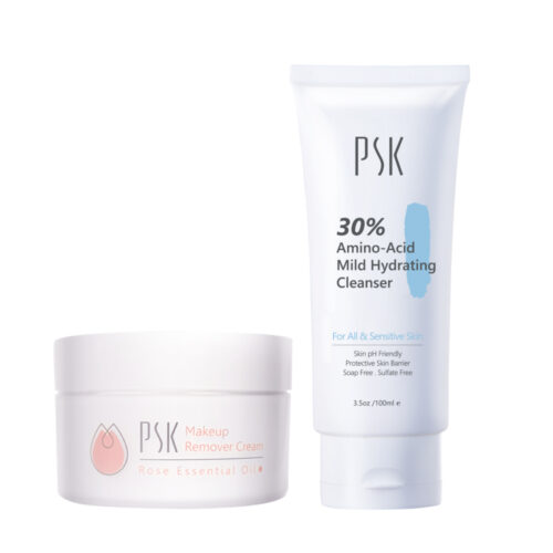 PSK Skincare & Makeup Duo Set | Hydrating Facial Cleanser + Makeup Remover Cream |Deep Clean+Nourish