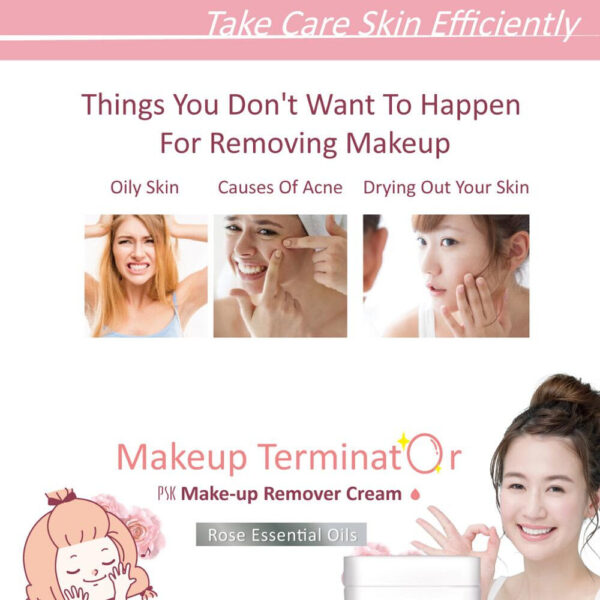 makeup-remover-1 PSK Makeup Remover Cream 80g Gentle Deep Clean Waterproof Makeup Removal Rose Essential Oil Cleanser 卸妆膏 80g 温和卸妆深 层清洁防