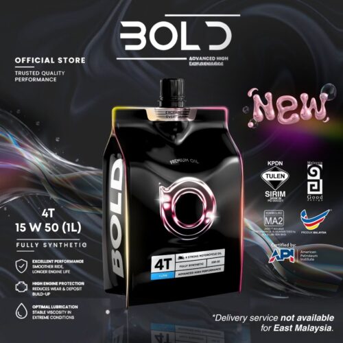 Bold Sirim 15W50 4T Fully Synthetic Engine Oil 1L