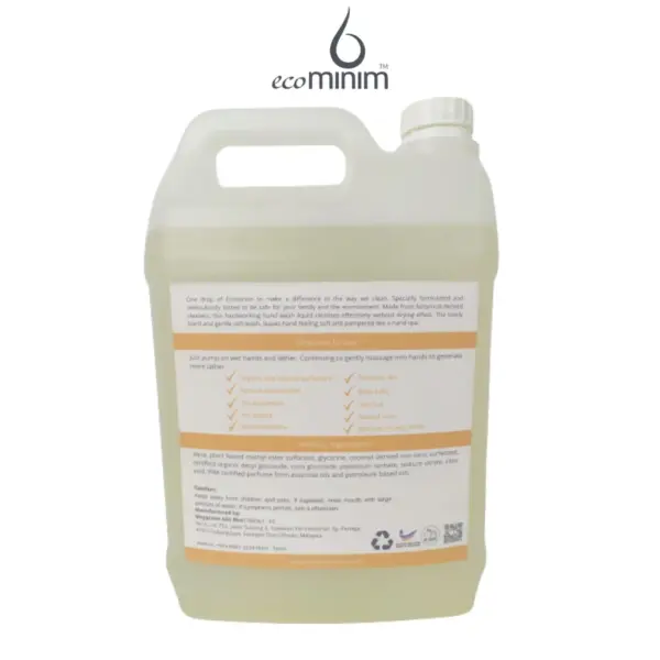 32212ed459b1ef15b6413cdf14ba2dae Ecominim Hand Wash Liquid 5L | Plant Based, No SLES/SLS, Skin Friendly