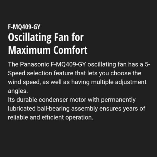 PANASONIC 40CM(16") CEILING FAN(F-MQ409-GY)