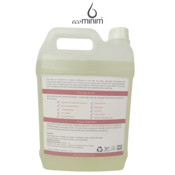 649c0a0dc5d10d3dee59809dfca396e3 Ecominim Hand Wash Liquid 5L | Plant Based, No SLES/SLS, Skin Friendly
