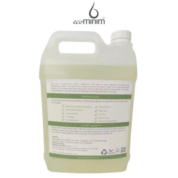 7e7237dfb7f849763abd7cc1fadfea1d-2 Ecominim Dishwash Liquid 5L | Plant Based, No SLES/SLS, Skin Friendly