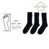 3 Pasang Stokin Sekolah Hitam Panjang Tebal stokin kerja black socks stokin budak stokin dewasa 长黑袜