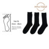3 Pasang Stokin Sekolah Hitam Panjang Tebal stokin kerja black socks stokin budak stokin dewasa 长黑袜