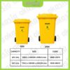 Medical Waste Bins / Biohazard Bins / Clinical Waste Bins - 120 litre / 240 litre