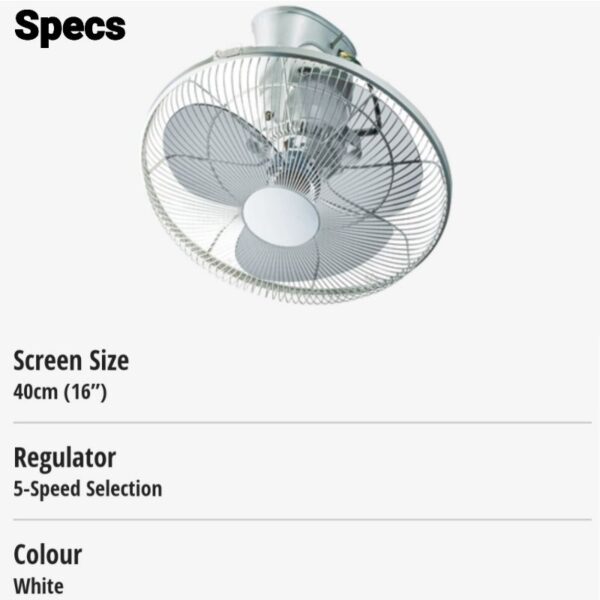 PANASONIC 40CM(16") CEILING FAN(F-MQ409-GY)