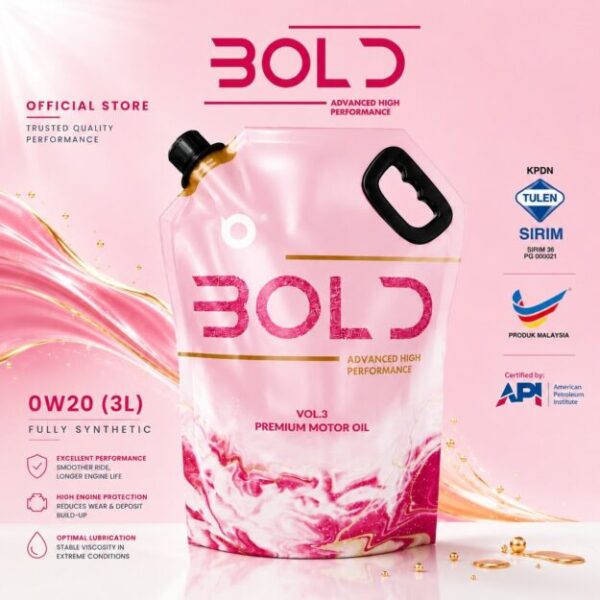Bold Sirim 0w20 Fully Synthetic Engine Oil 3L