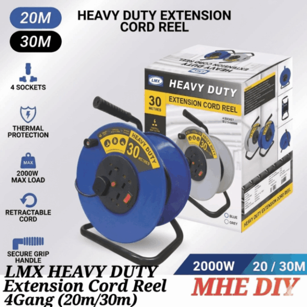 LEMAX H/DUTY EXTENSION CORD REEL