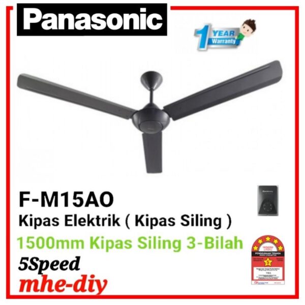 Panasonic 60" 3 Blade Regulator Type Ceiling Fan | F-M15AOBHH F-M15A0BHH 風扇 F-M15A0VBWH Kipas Murah (Siling Fan Kipas Siling )