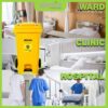 mwb pedal 2 Medical Waste Bins with Foot Pedal, Clinical Waste Bins with Foot Pedall , Step on Medical Waste Bins, Yellow Waste Bins, Yellow Dustbin 120 litre / 240 litre