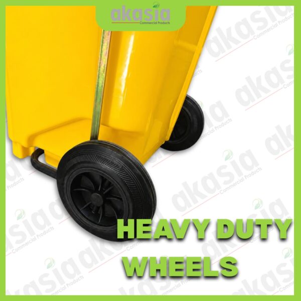 mwb pedal 3 Medical Waste Bins with Foot Pedal, Clinical Waste Bins with Foot Pedall , Step on Medical Waste Bins, Yellow Waste Bins, Yellow Dustbin 120 litre / 240 litre