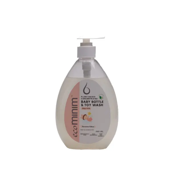 [TWIN] Ecominim Baby Bottle & Toy Wash Tangy Fresh 480mL | Plant Based, No SLES/SLS, Skin Friendly